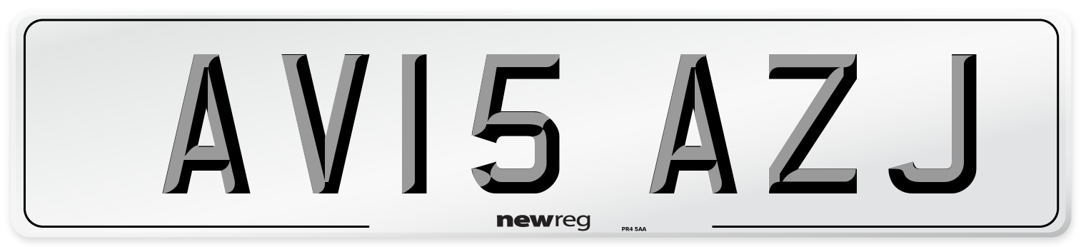 AV15 AZJ Number Plate from New Reg